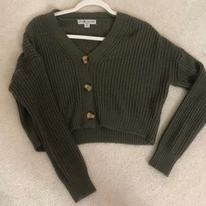 Green Button Down Sweater